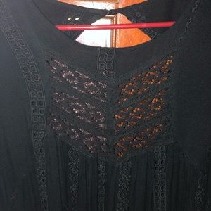 Free People Black Lacey top
